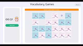 3-nouns vocabulary learning games-- a memory game